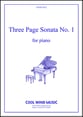 3 Page Sonata #1 piano sheet music cover